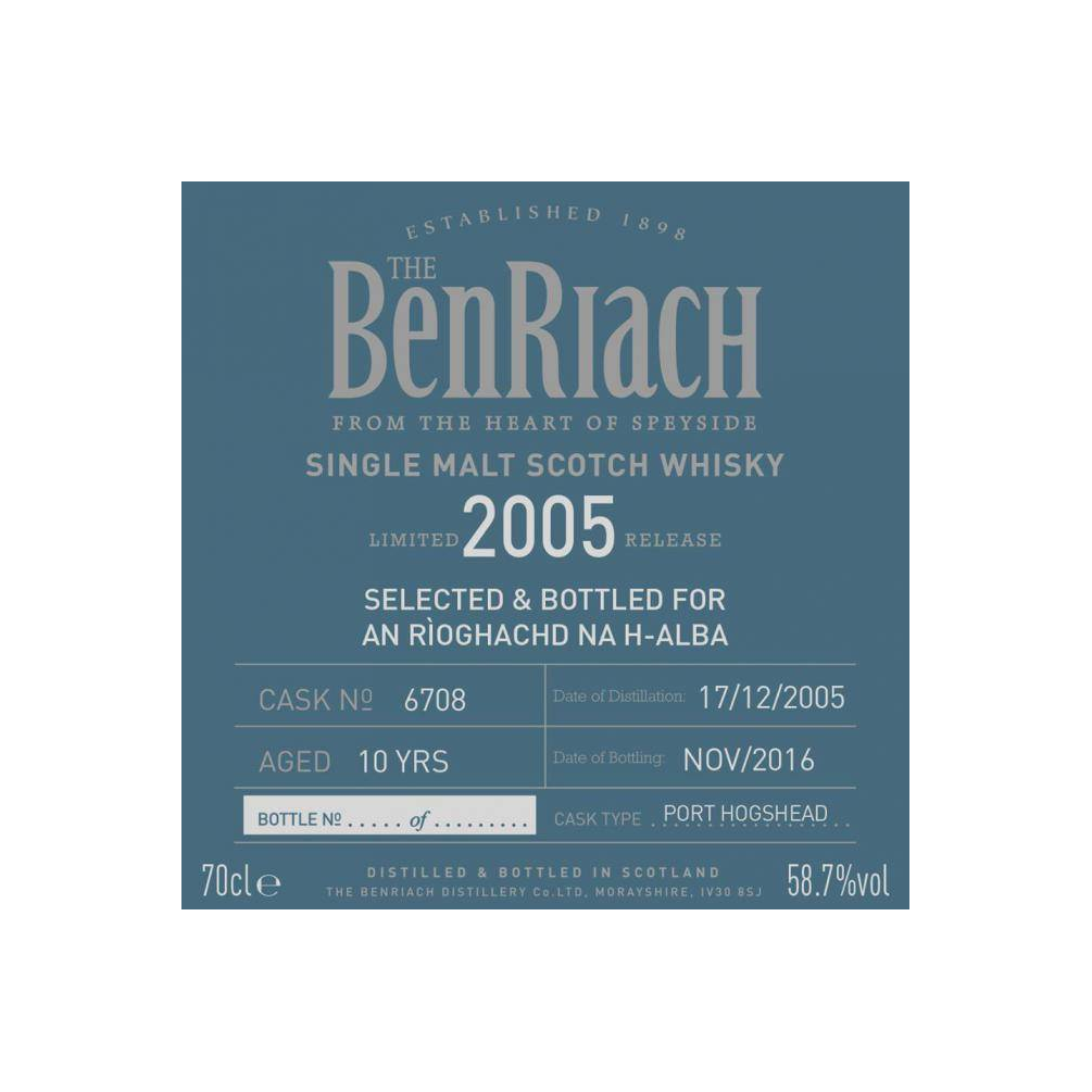 BenRiach 2005 10 Years Single Malt Whisky 2