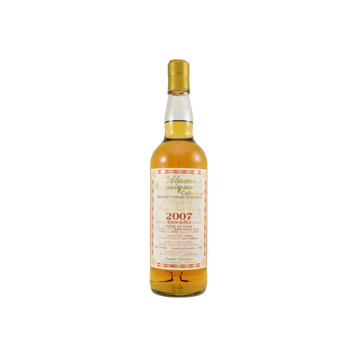 The Knockdhu 2007 10 Years Single Malt Whisky