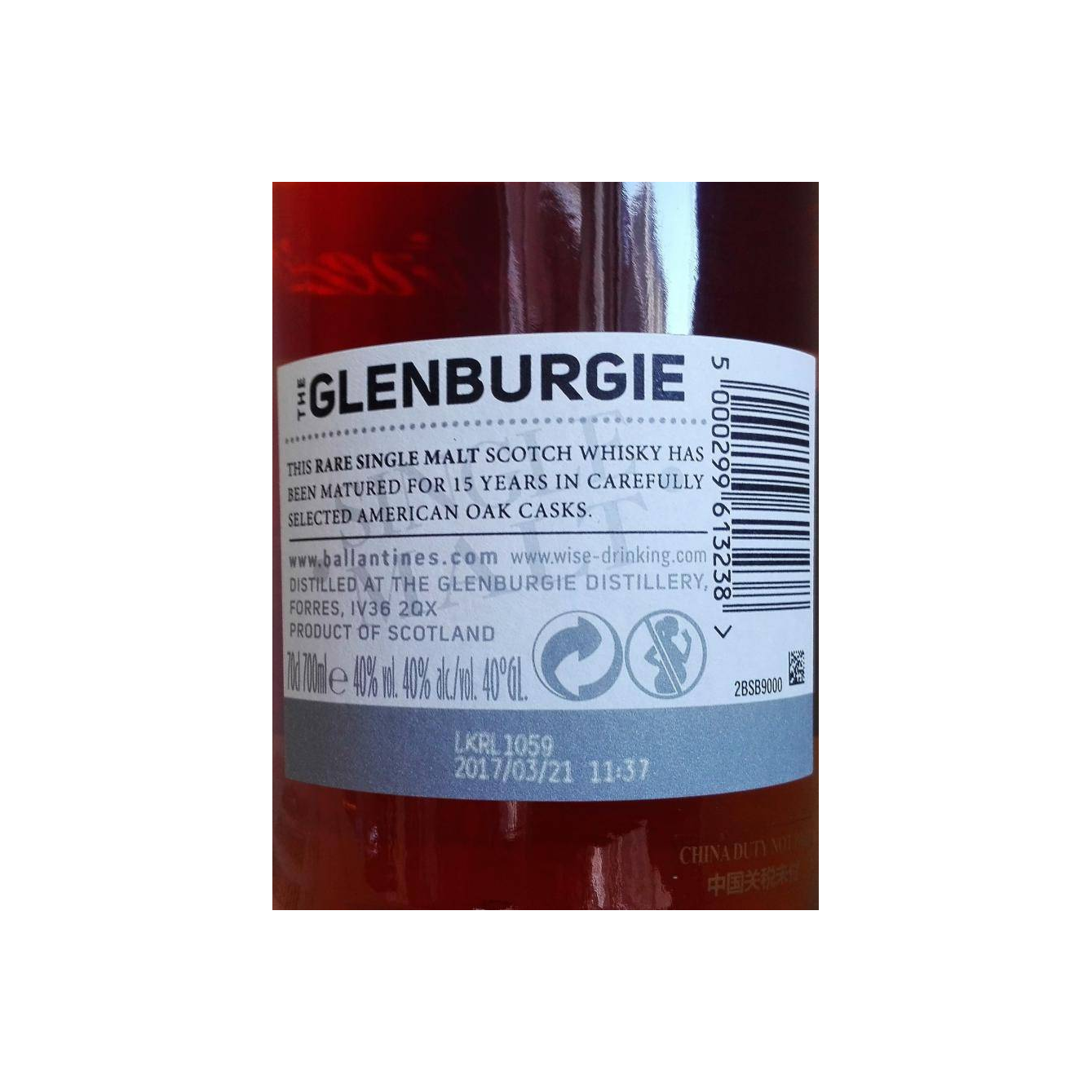 Glenburgie 15 Years Single Malt Whisky 2