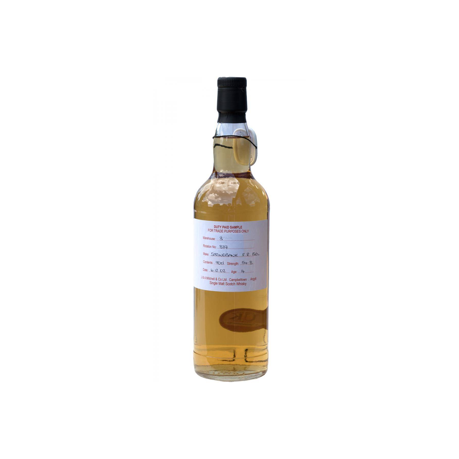 Springbank Duty Paid Sample - For Trade Purposes Only 2002 14 Years Single Malt Whisky