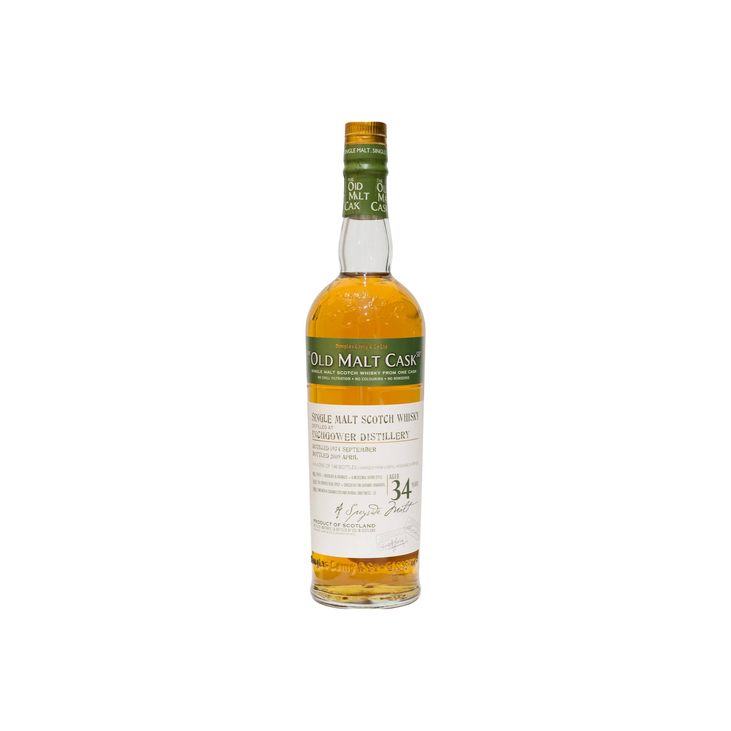 Inchgower Old Malt Cask 1974 34 Years Single Malt Whisky