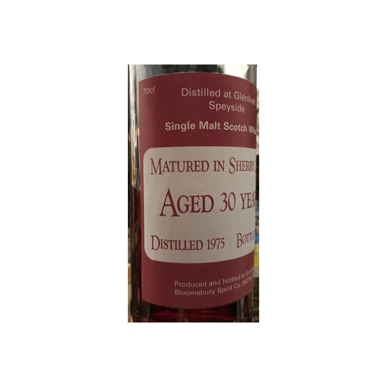 The Glenlivet 1975 30 Years Single Malt Whisky