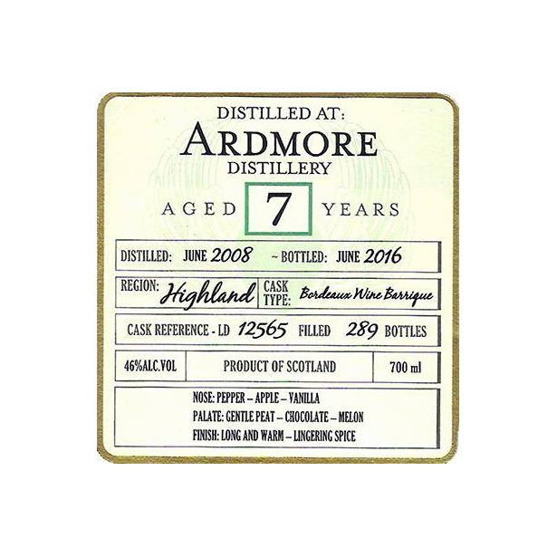 Ardmore 2008 7 Years Single Malt Whisky 2