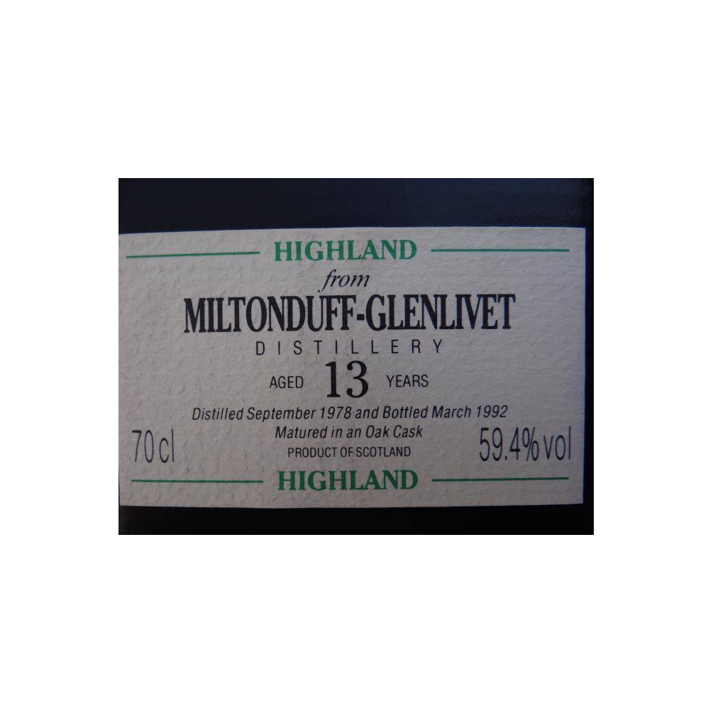 Miltonduff Authentic Collection 1978 13 Years Single Malt Whisky 2