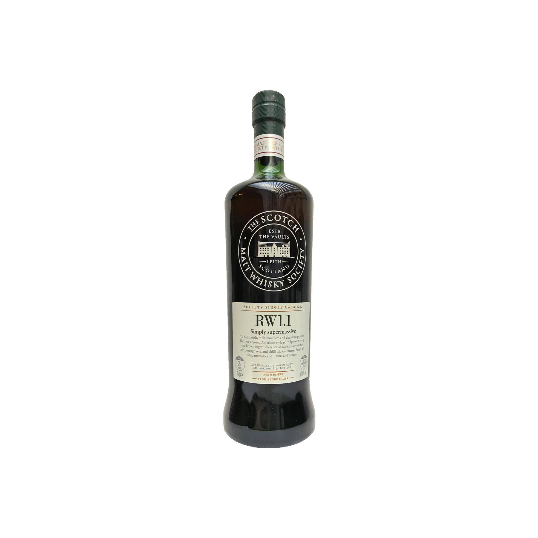 The Scotch Malt Whisky Society 2013 3 Years Rye Whisky