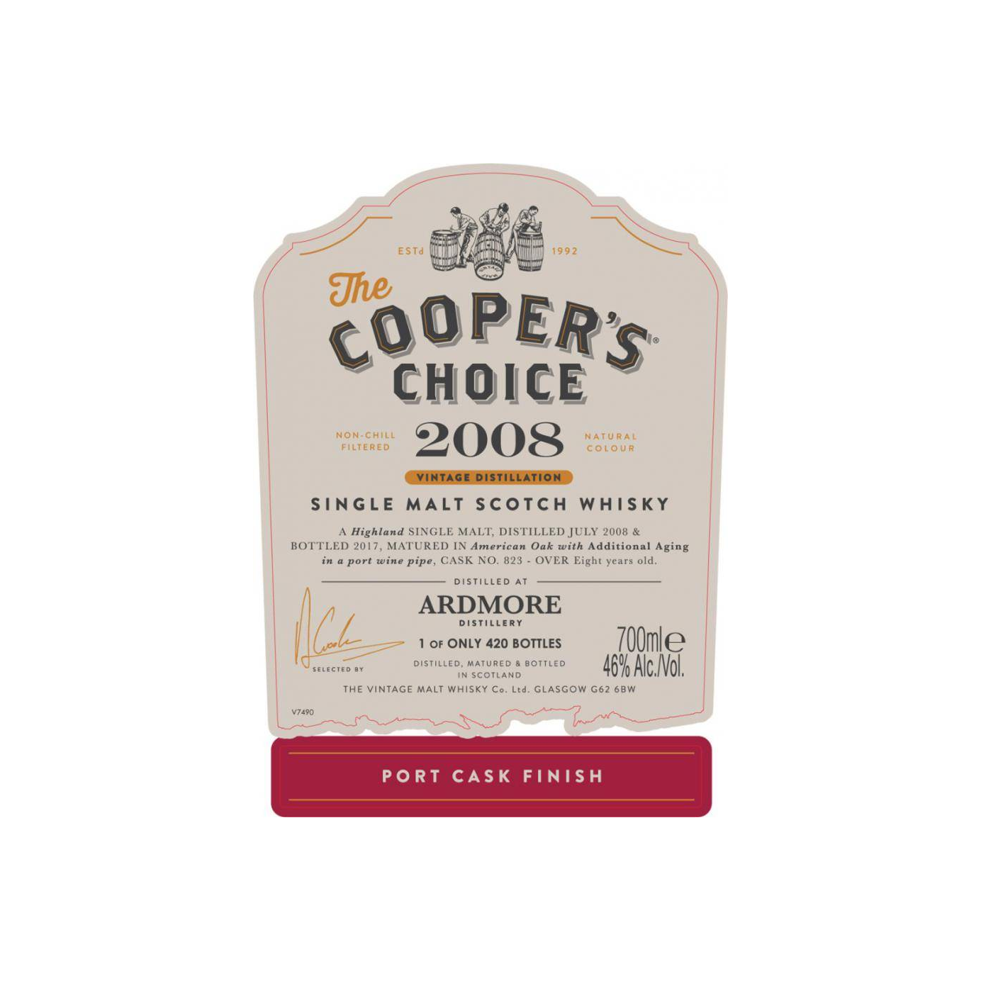 Ardmore The Cooper's Choice 2008 8 Years Single Malt Whisky 3