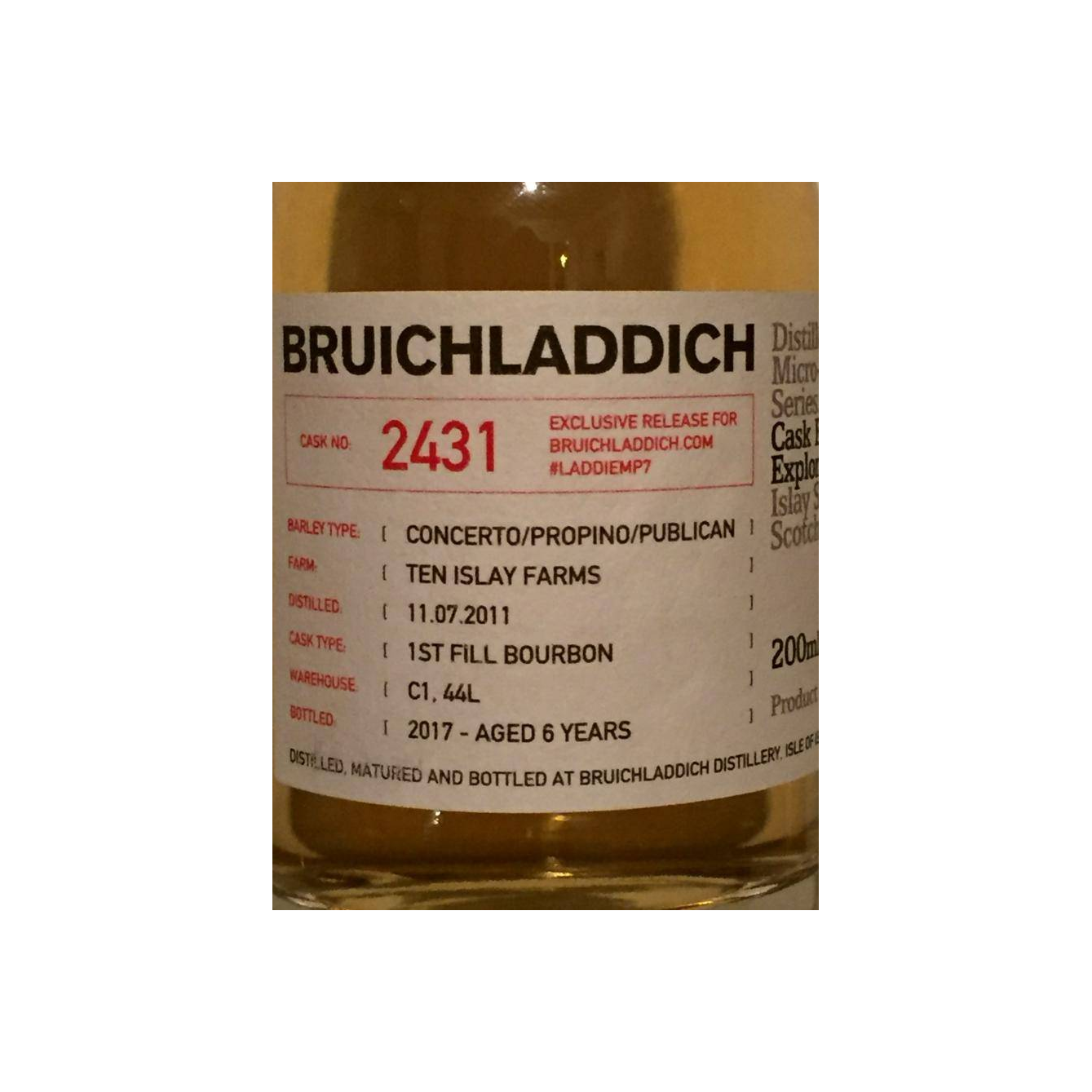 Bruichladdich 2011 6 Years Single Malt Whisky 3
