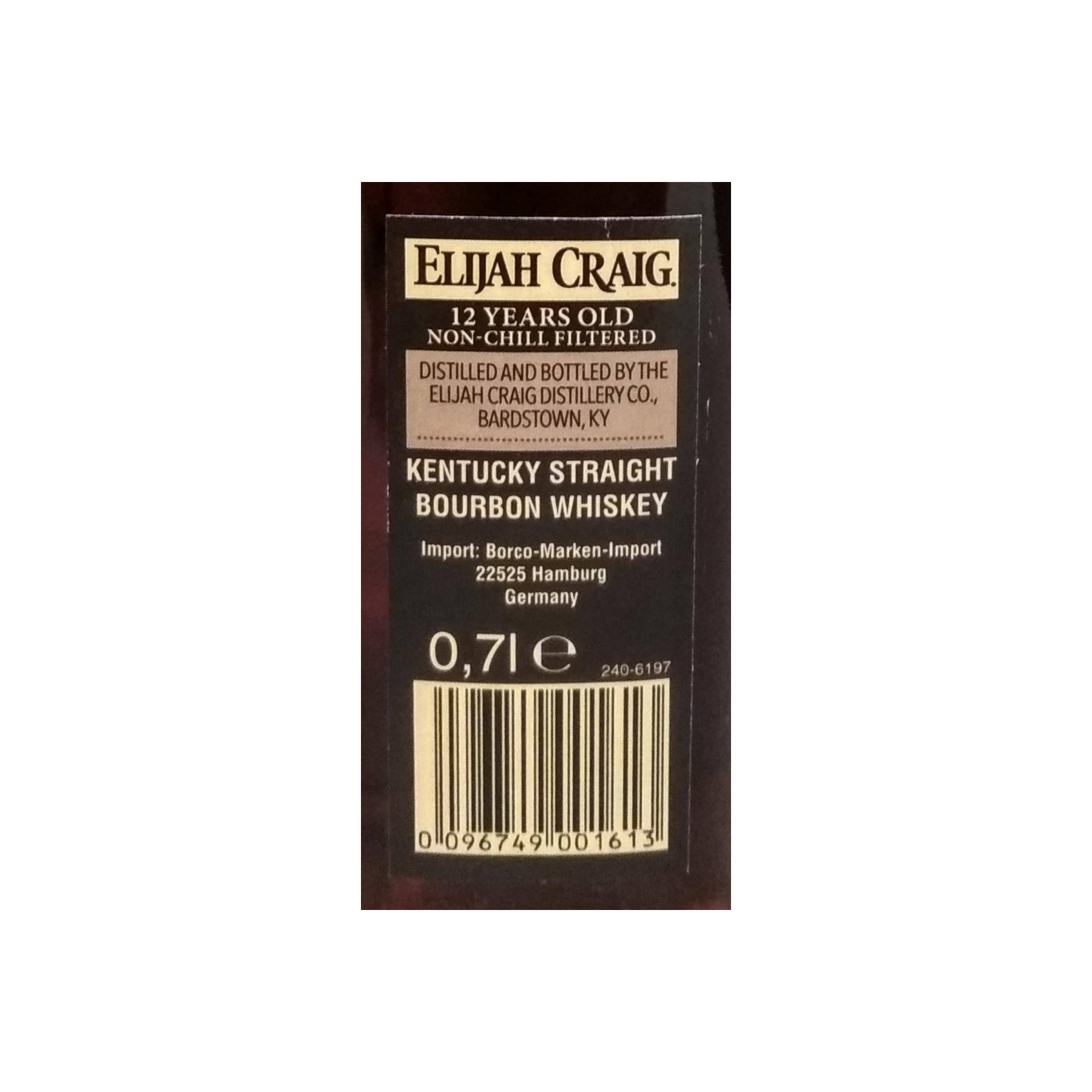 Elijah Craig 12 Years Bourbon Whisky 2