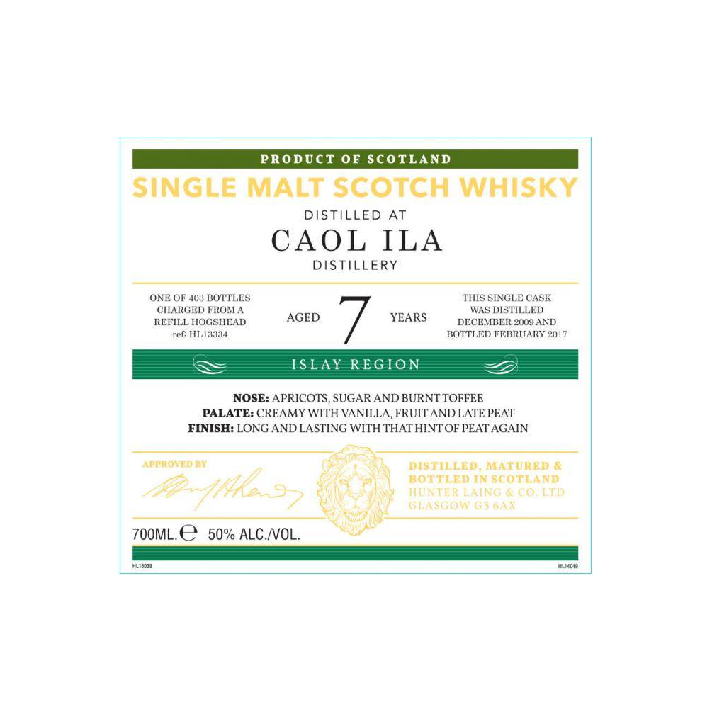 Caol Ila Old Malt Cask 2009 7 Years Single Malt Whisky 3