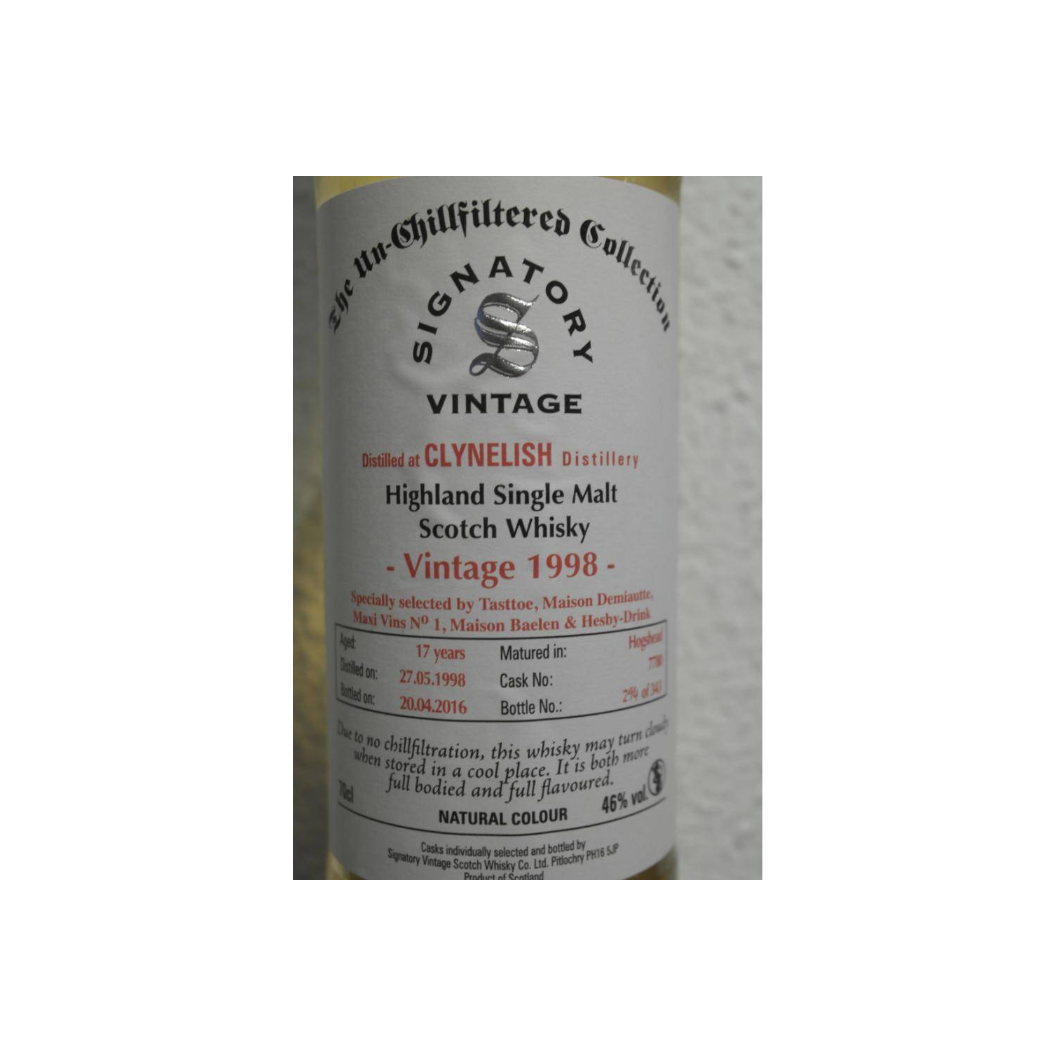 Clynelish The Un-Chillfiltered Collection 1998 17 Years Single Malt Whisky 2