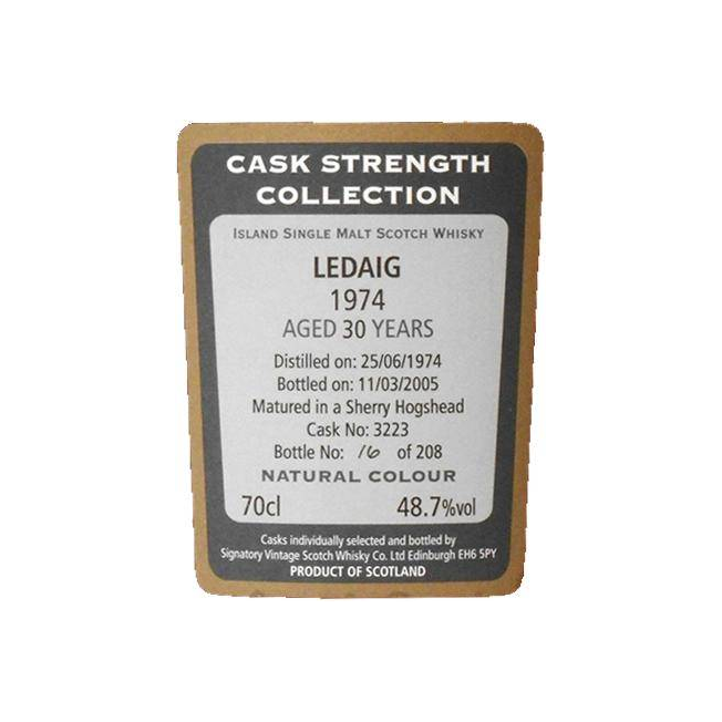 Tobermory Cask Strength Collection 1974 30 Years Single Malt Whisky 2
