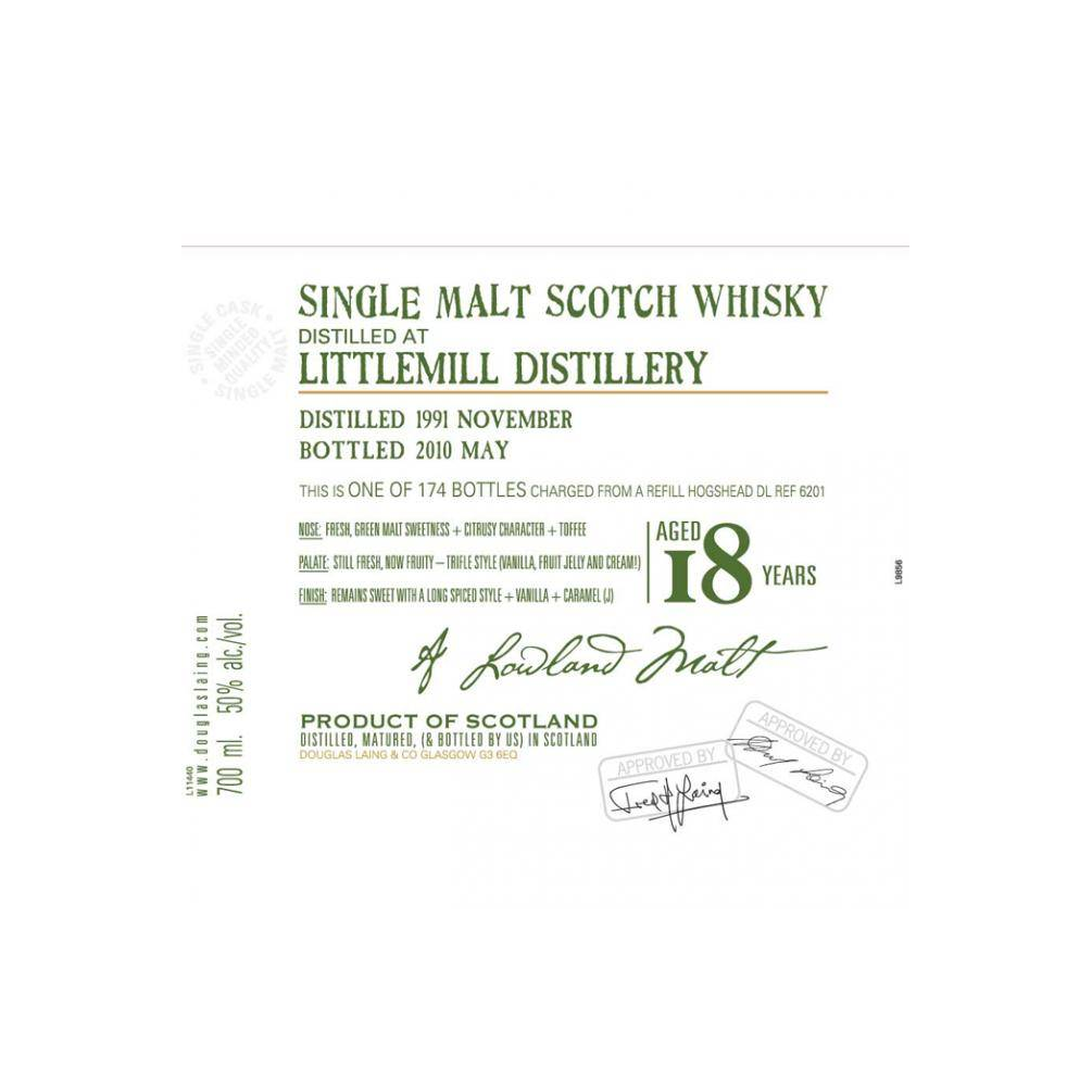 Littlemill Old Malt Cask 1991 18 Years Single Malt Whisky 2