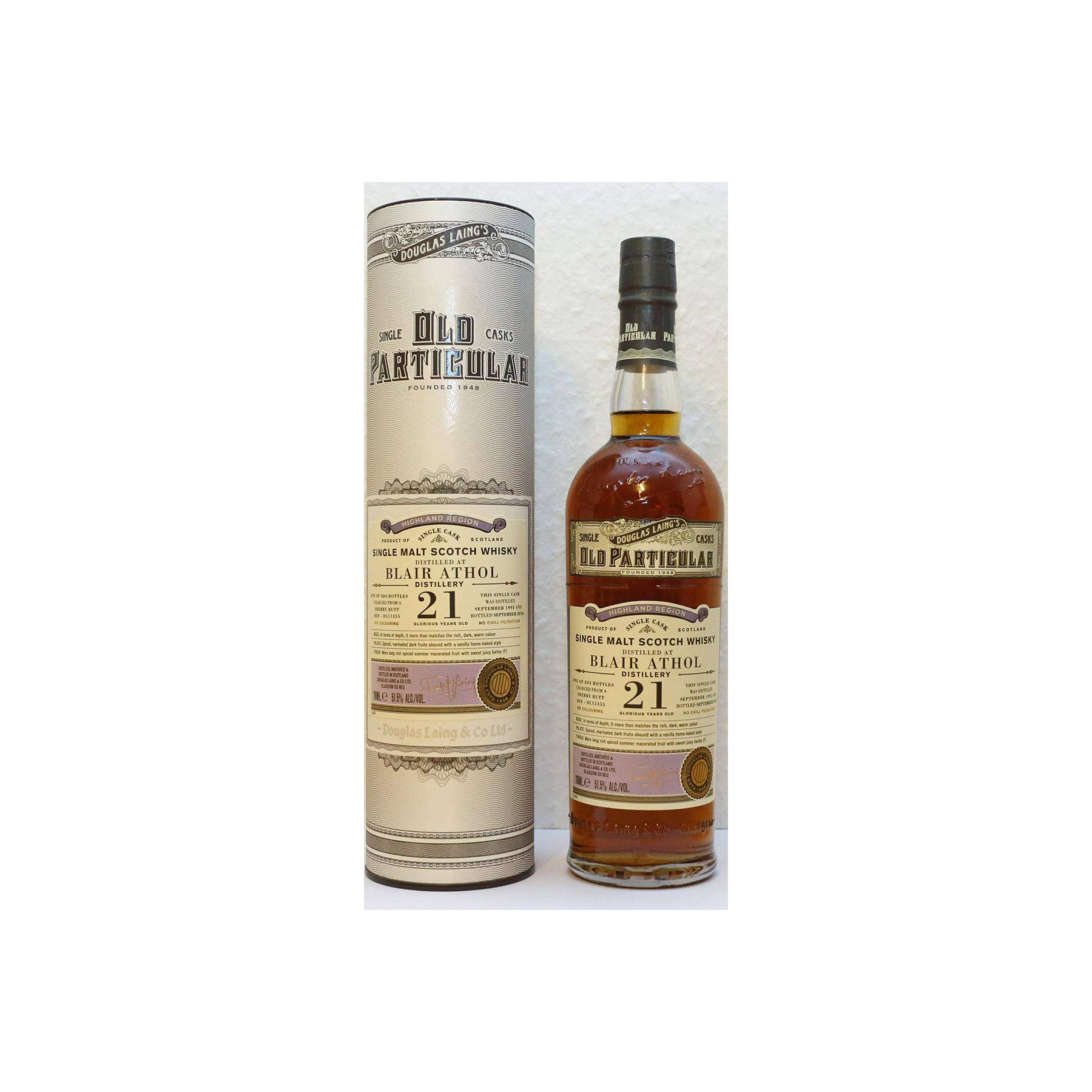 Blair Athol Old Particular 1995 21 Years Single Malt Whisky 3
