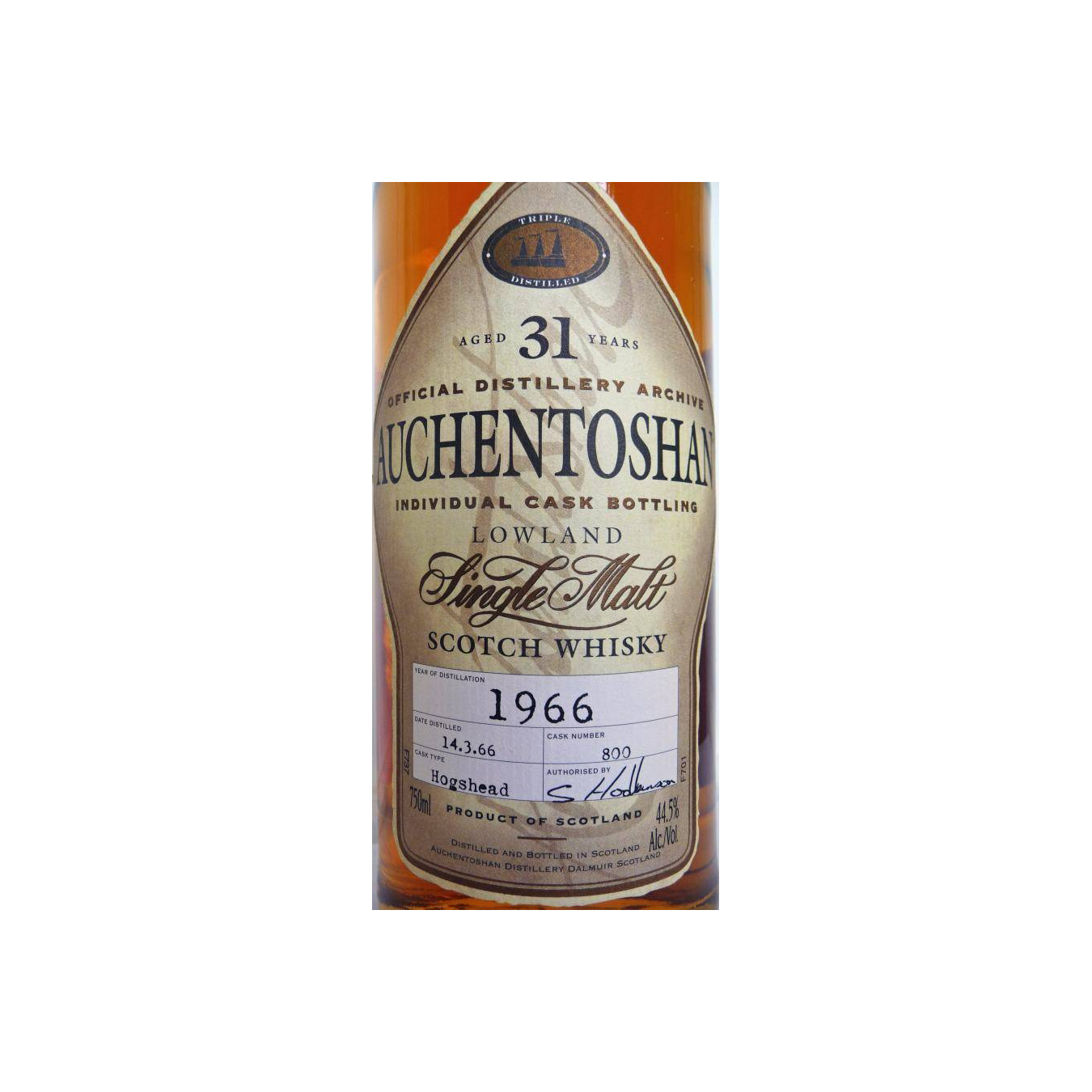 Auchentoshan Individual Cask Bottling 1966 31 Years Single Malt Whisky 2