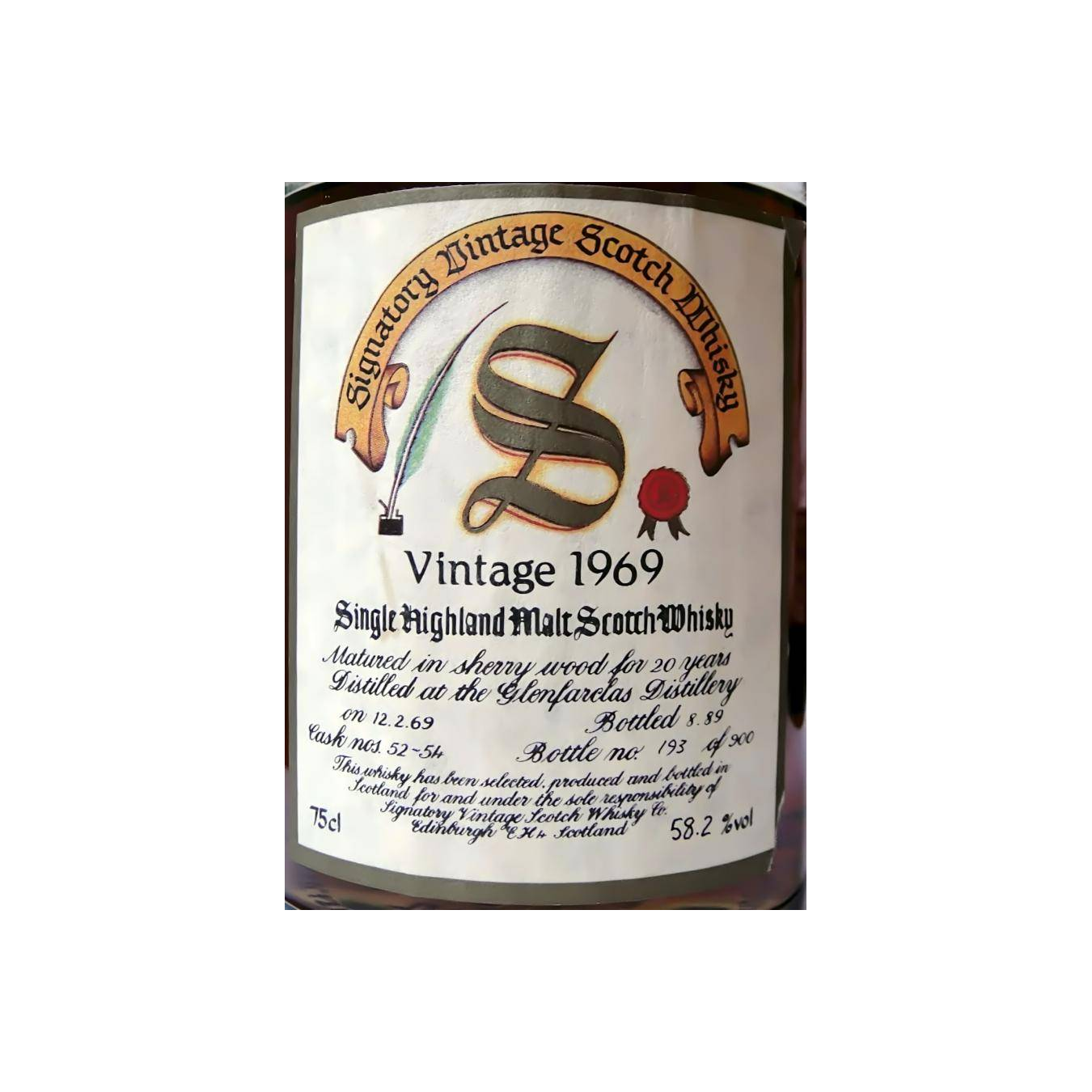 Glenfarclas Vintage Collection - Dumpy 1969 20 Years Single Malt Whisky 2