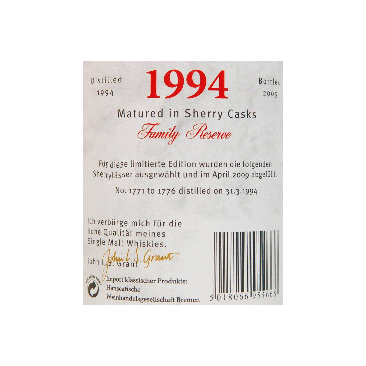 Glenfarclas 1994 15 Years Single Malt Whisky 3