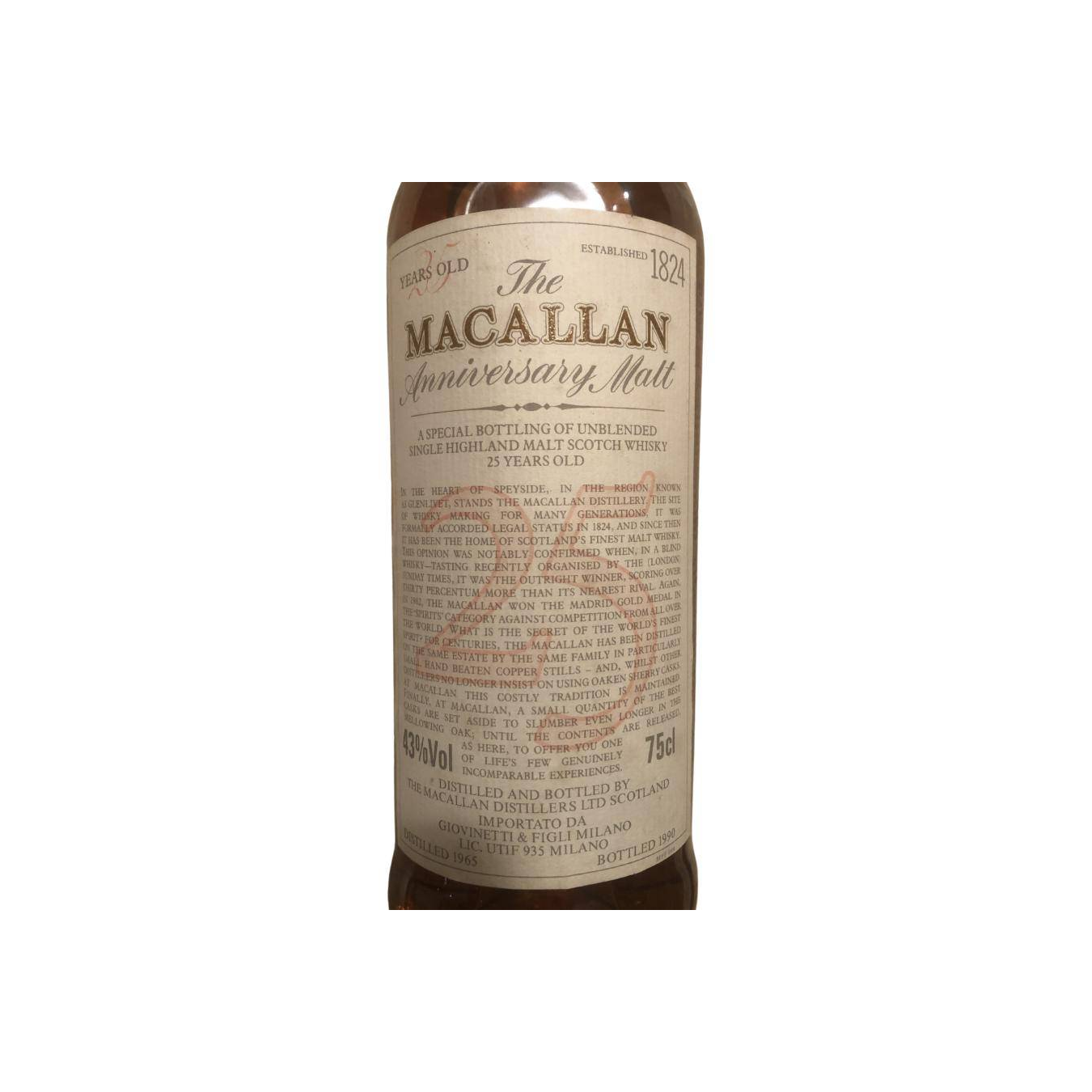 The Macallan 1965 25 Years Single Malt Whisky 2