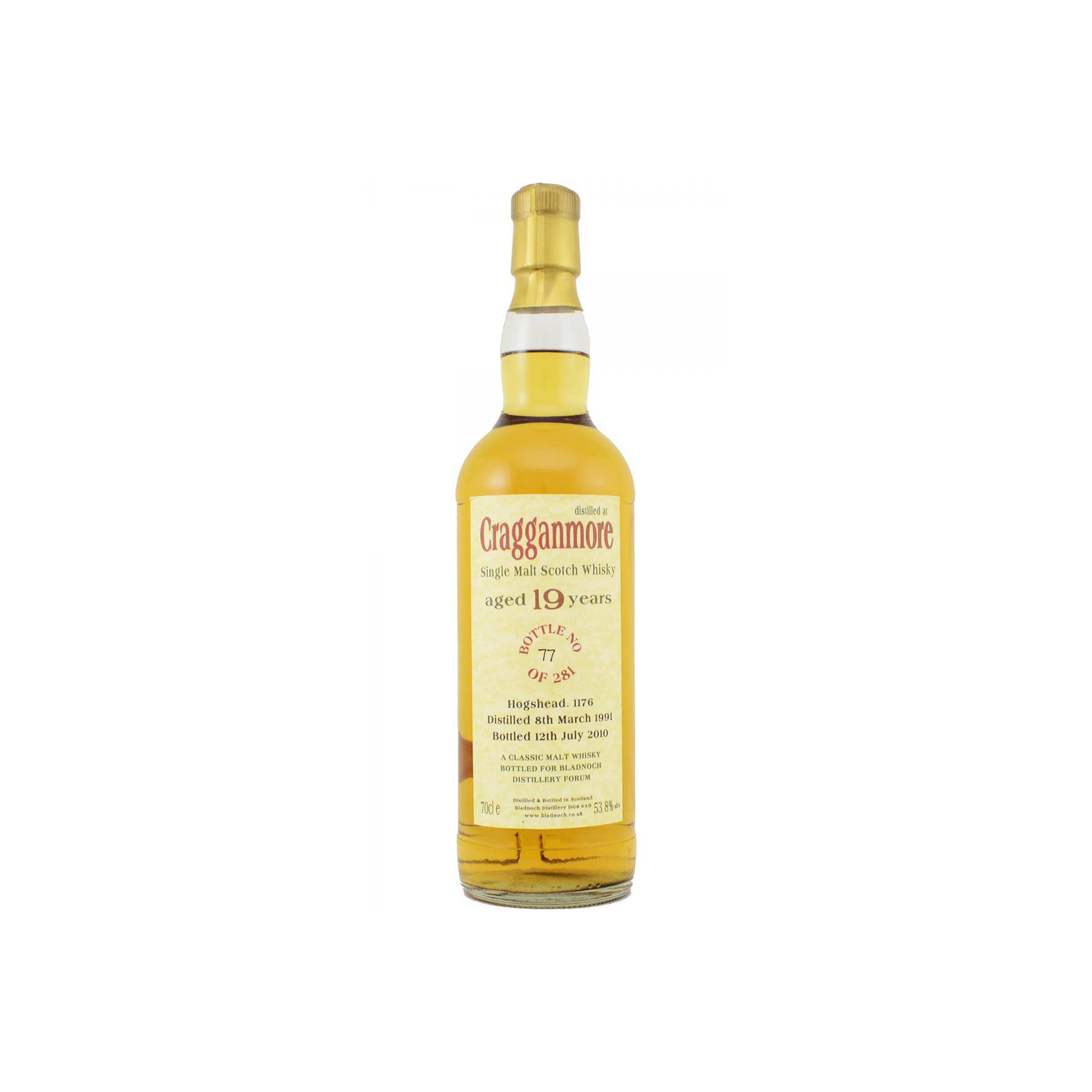 Cragganmore 1991 19 Years Single Malt Whisky