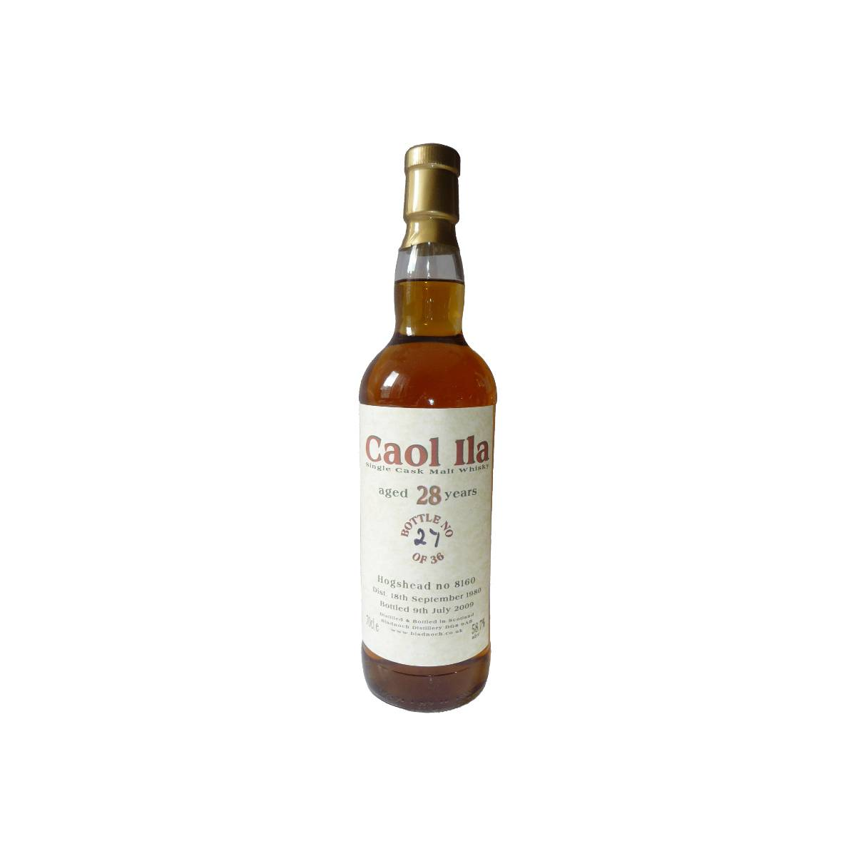 Caol Ila 1980 28 Years Single Malt Whisky