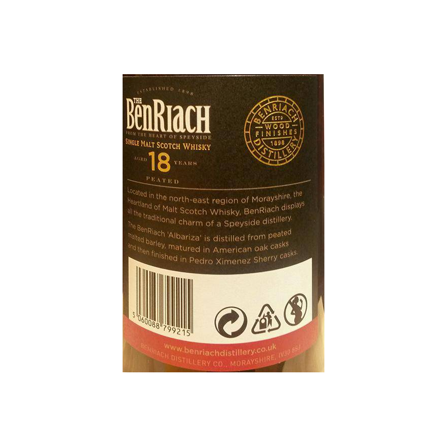 BenRiach 18 Years Single Malt Whisky 2