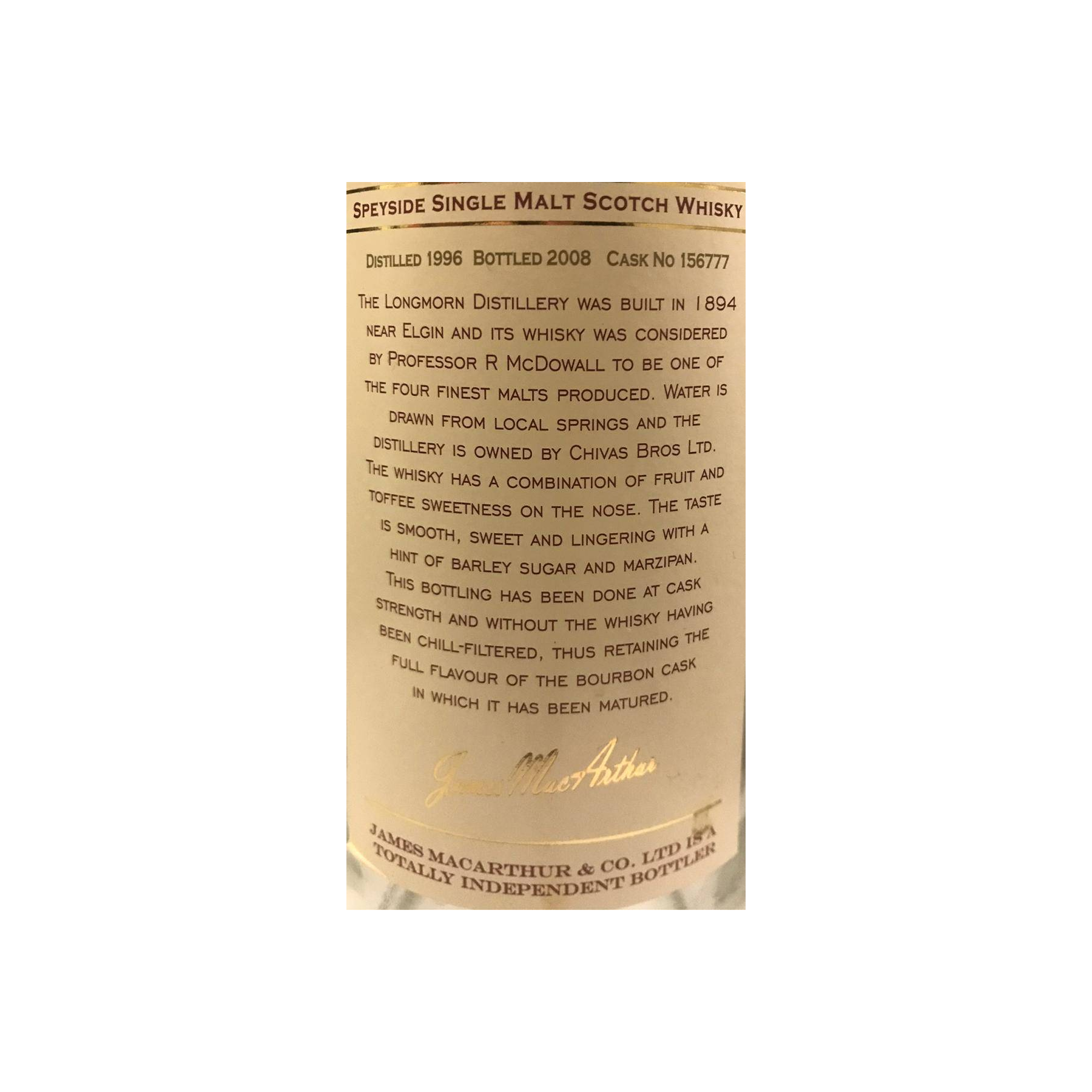 Longmorn 1996 12 Years Single Malt Whisky 2