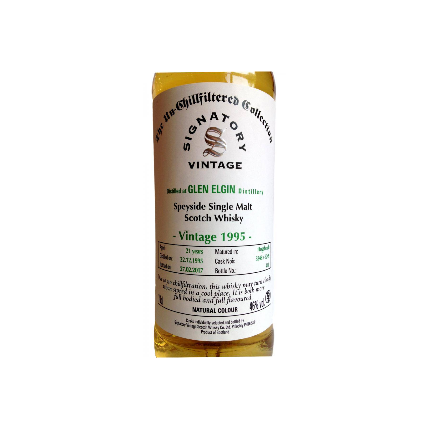 Glen Elgin The Un-Chillfiltered Collection 1995 21 Years Single Malt Whisky 3