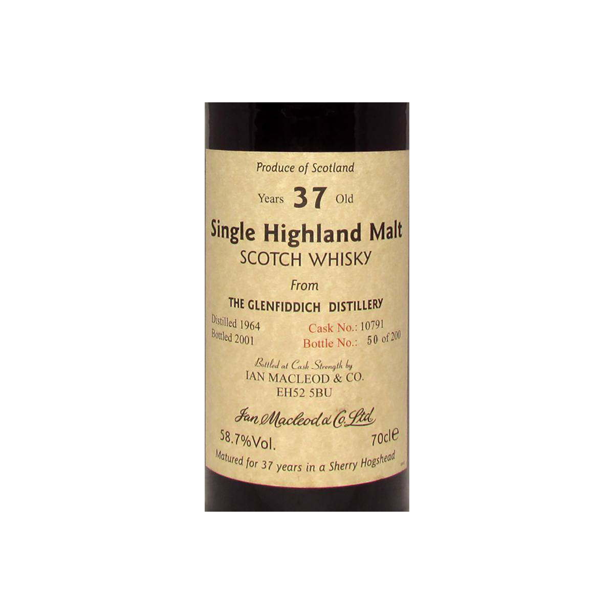 Glenfiddich 1964 37 Years Single Malt Whisky 2