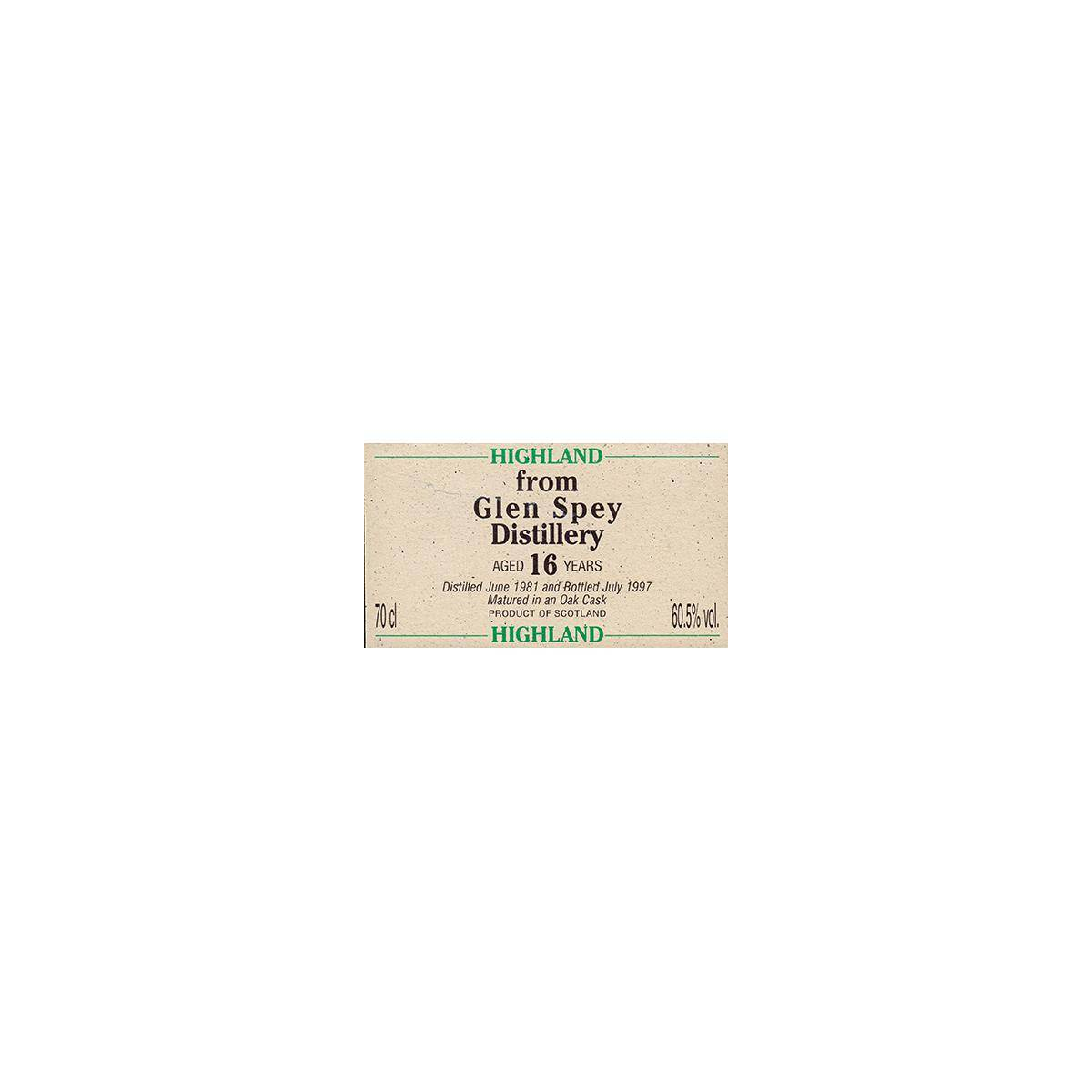 Glen Spey Authentic Collection 1981 16 Years Single Malt Whisky 2