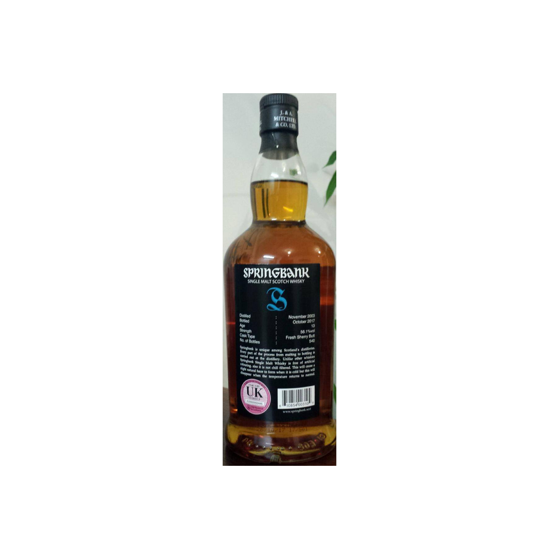 Springbank Single Cask 2003 13 Years Single Malt Whisky 3