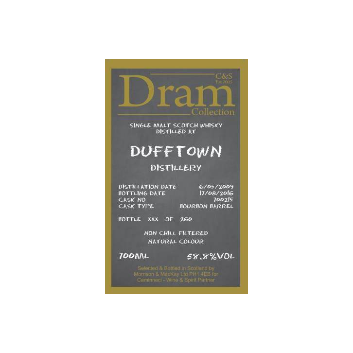 Dufftown 2009 7 Years Single Malt Whisky