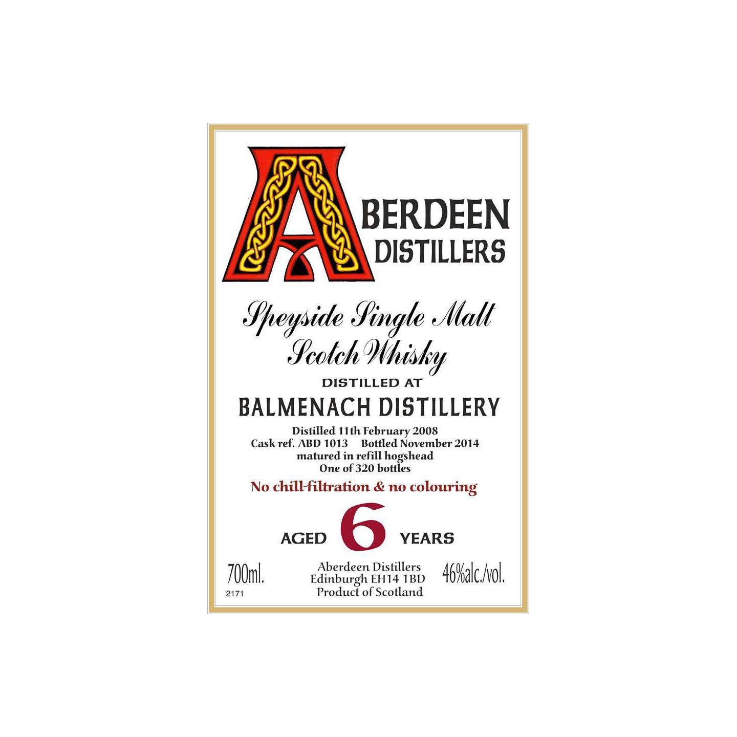 Balmenach 2008 6 Years Single Malt Whisky 2