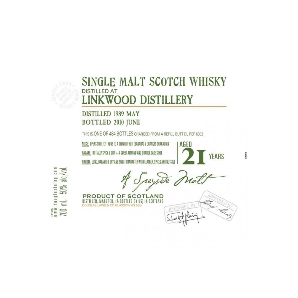 Linkwood Old Malt Cask 1989 21 Years Single Malt Whisky 2