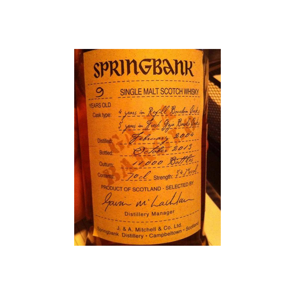 Springbank 2004 9 Years Single Malt Whisky 2