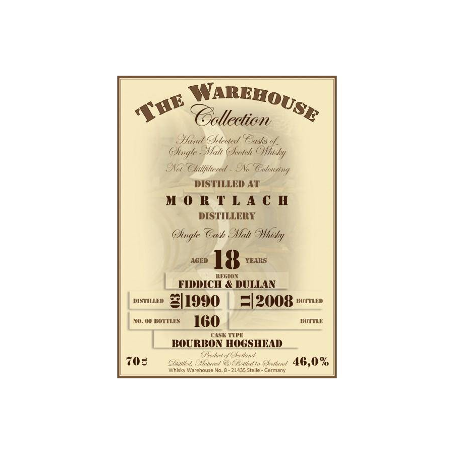 Mortlach 1990 18 Years Single Malt Whisky