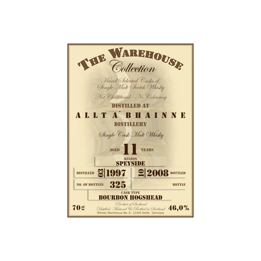 Allt-A-Bhainne 1997 11 Years Single Malt Whisky
