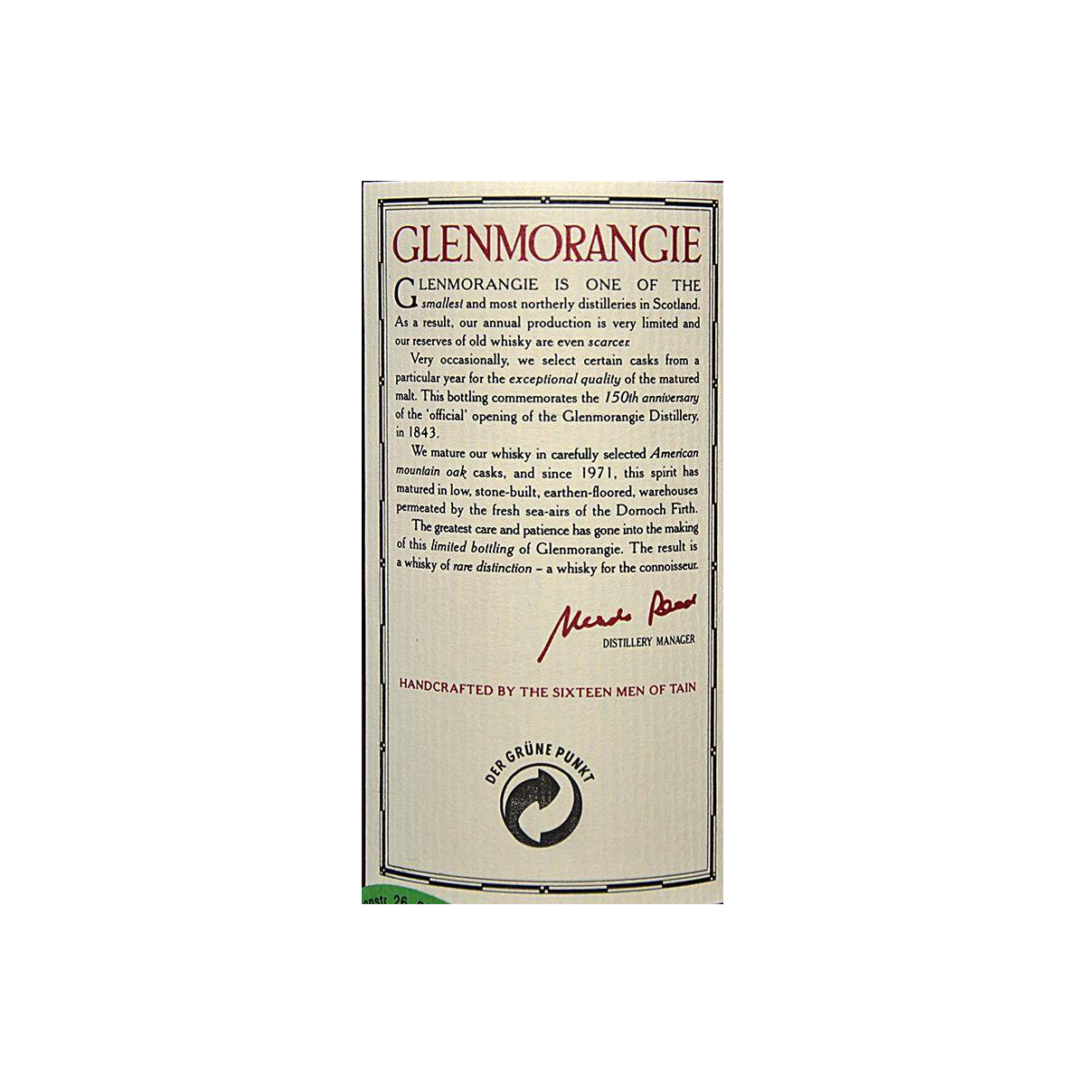 Glenmorangie 1971 22 Years Single Malt Whisky 3