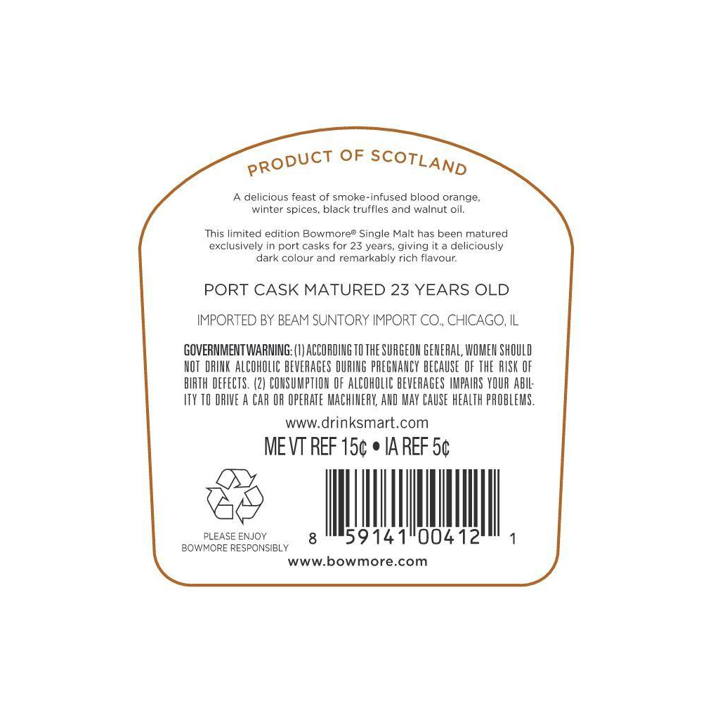 Bowmore 1989 23 Years Single Malt Whisky 3