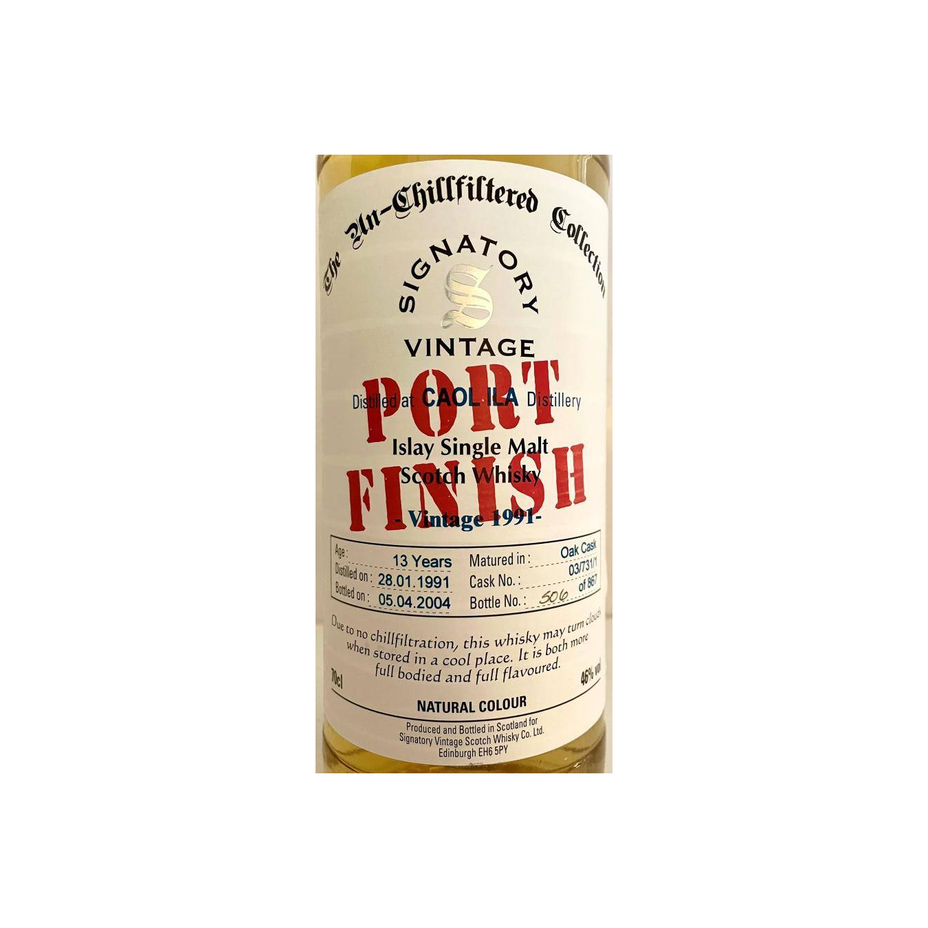 Caol Ila The Un-Chillfiltered Collection 1991 13 Years Single Malt Whisky 3