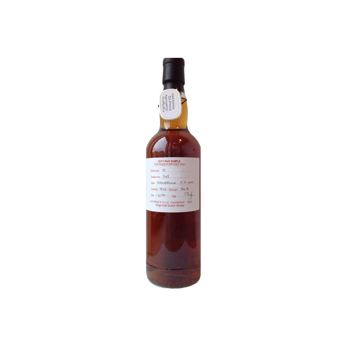 Springbank Duty Paid Sample - For Trade Purposes Only 1999 17 Years Single Malt Whisky