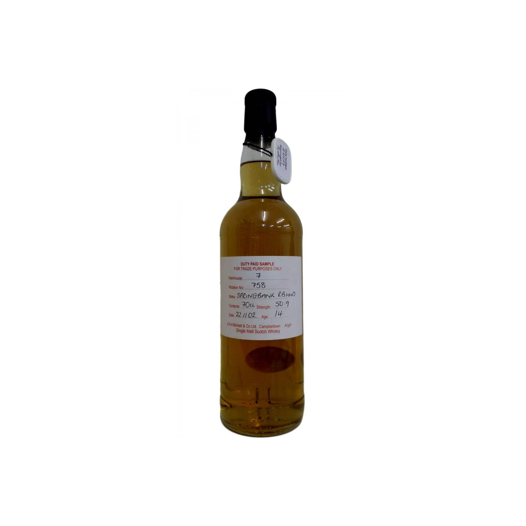 Springbank Duty Paid Sample - For Trade Purposes Only 2002 14 Years Single Malt Whisky