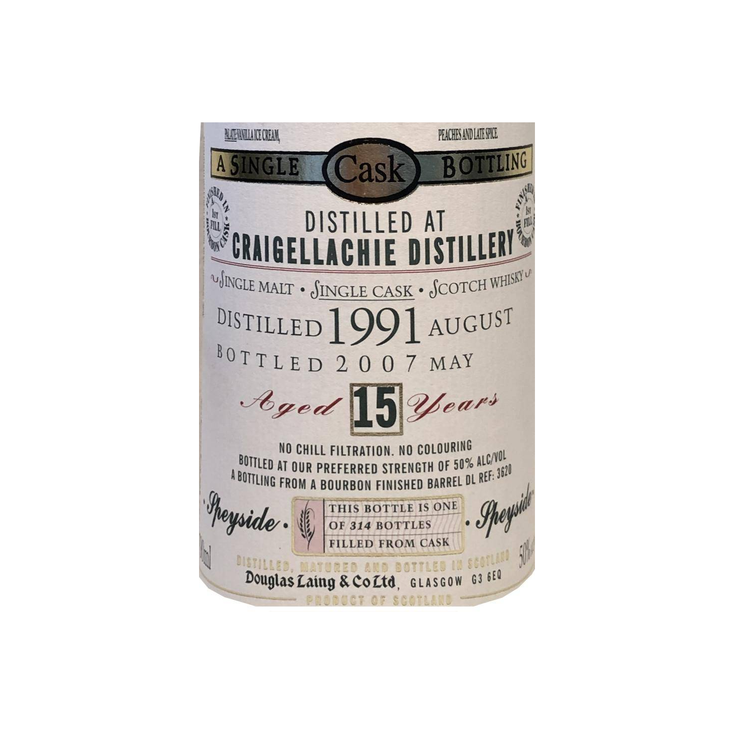 Craigellachie Old Malt Cask 1991 15 Years Single Malt Whisky 3