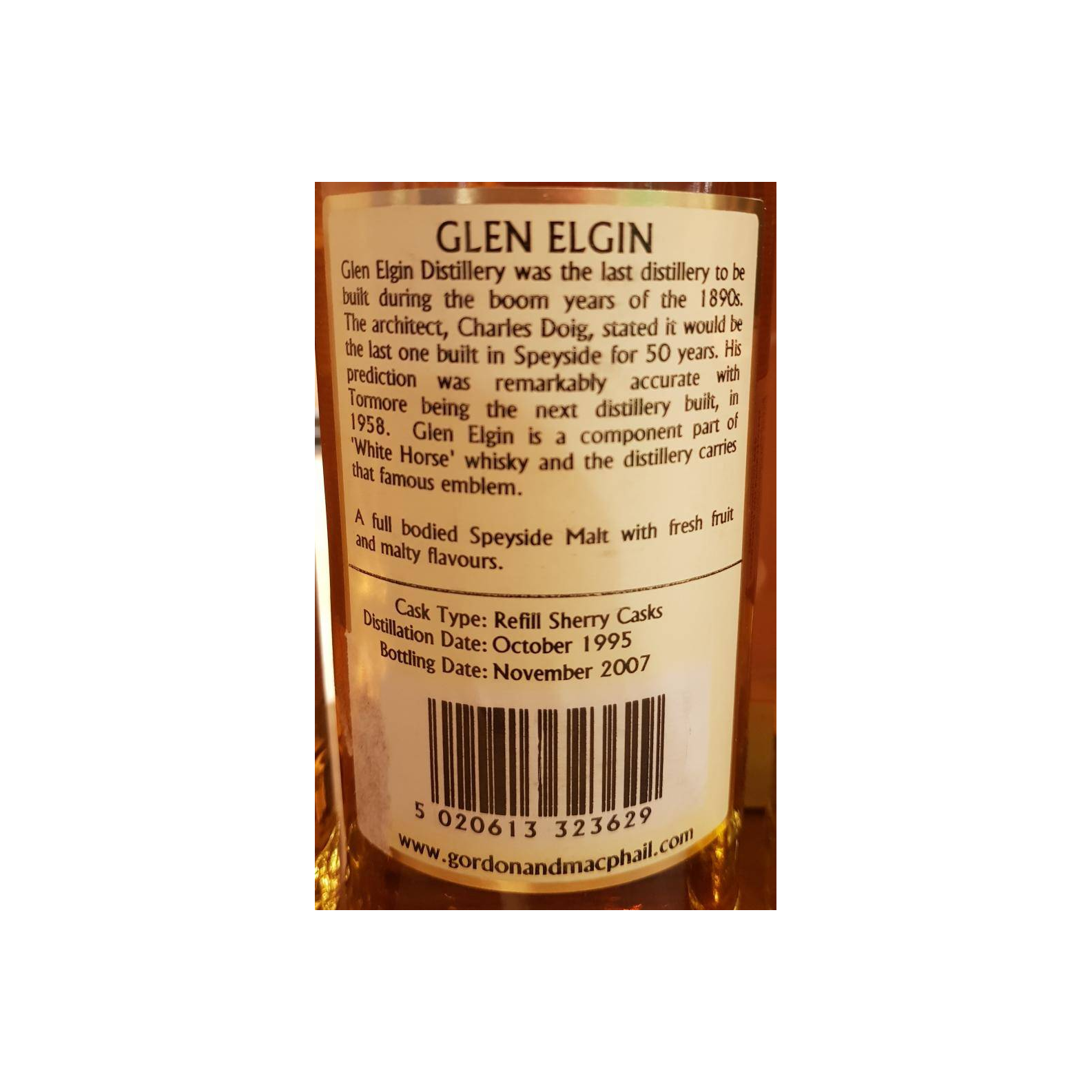 Glen Elgin Connoisseurs Choice 1995 12 Years Single Malt Whisky 3