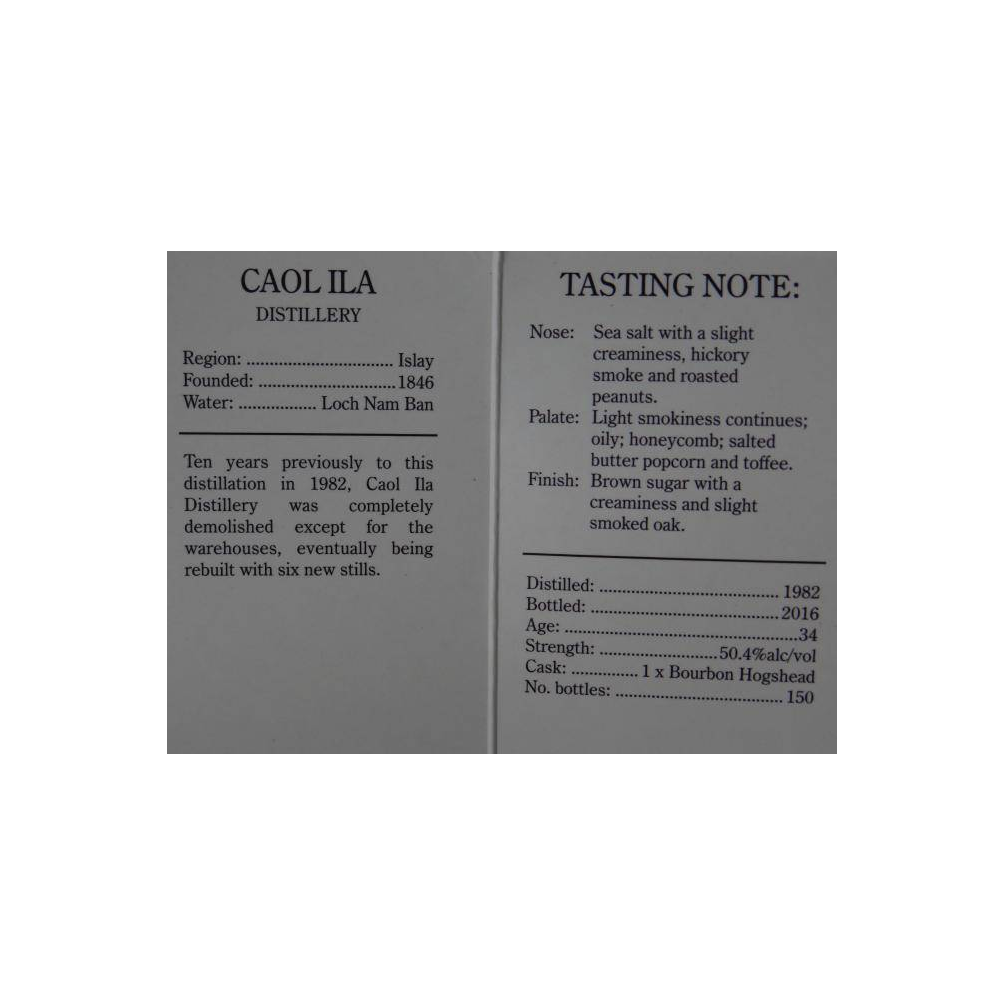 Caol Ila Small Batch 1982 34 Years Single Malt Whisky 2