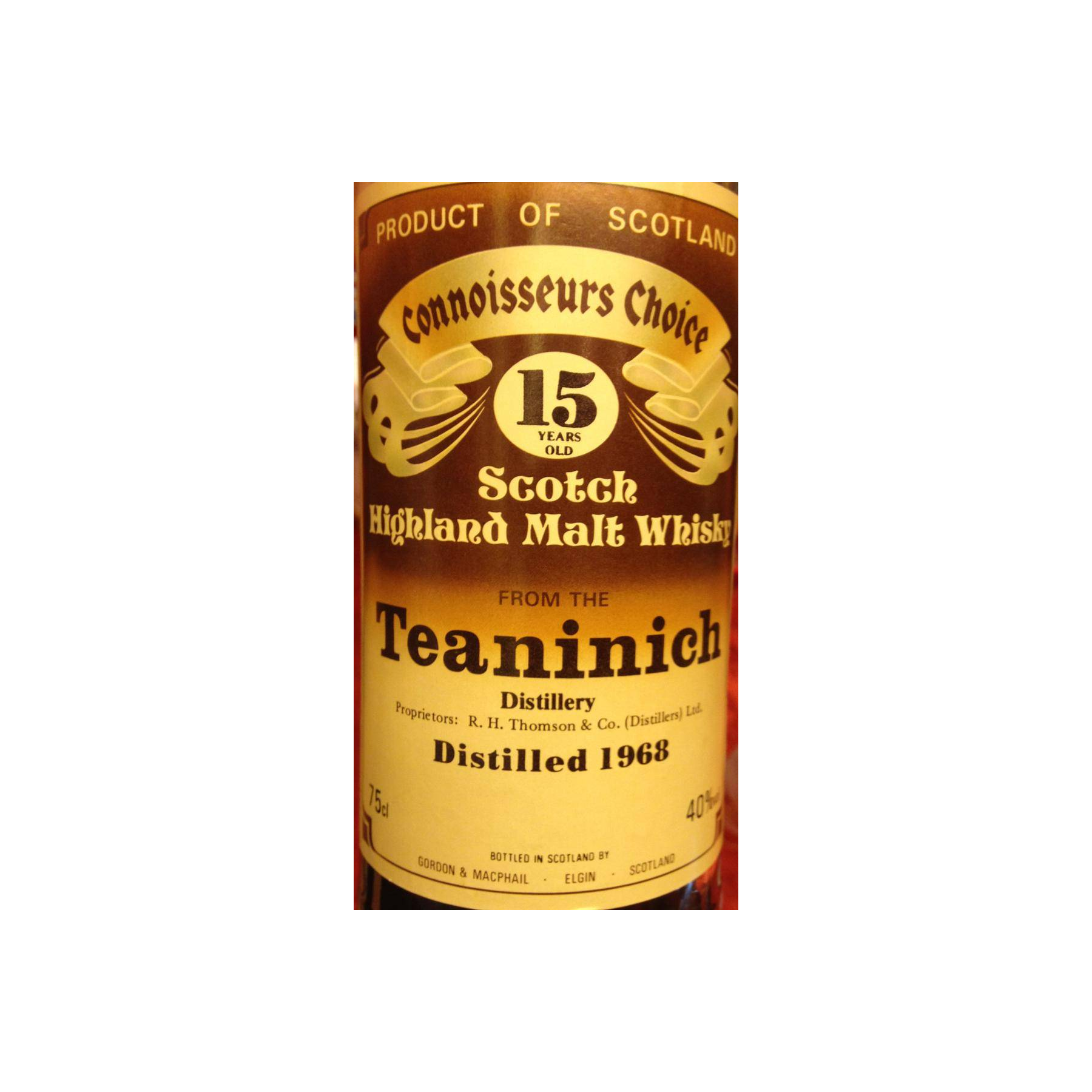 Teaninich Connoisseurs Choice 1968 15 Years Single Malt Whisky