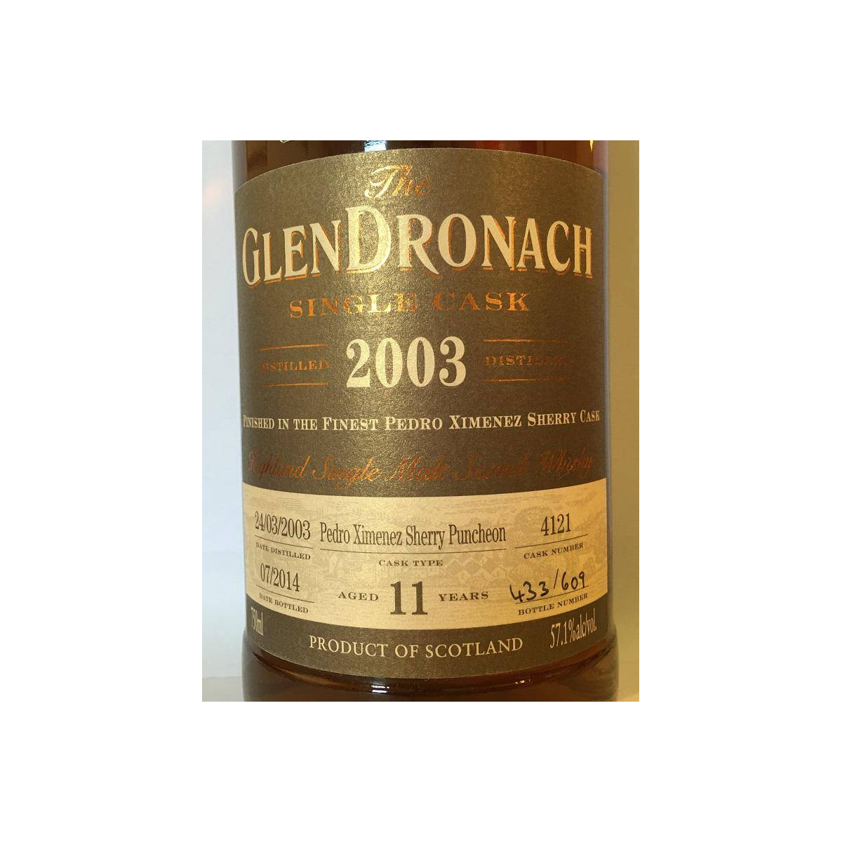 GlenDronach Single Cask 2003 11 Years Single Malt Whisky 2