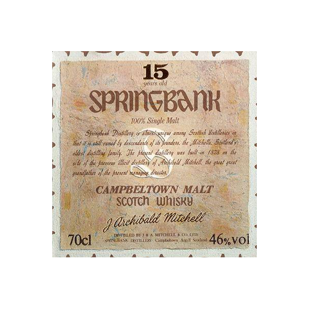 Springbank 15 Years Single Malt Whisky 2