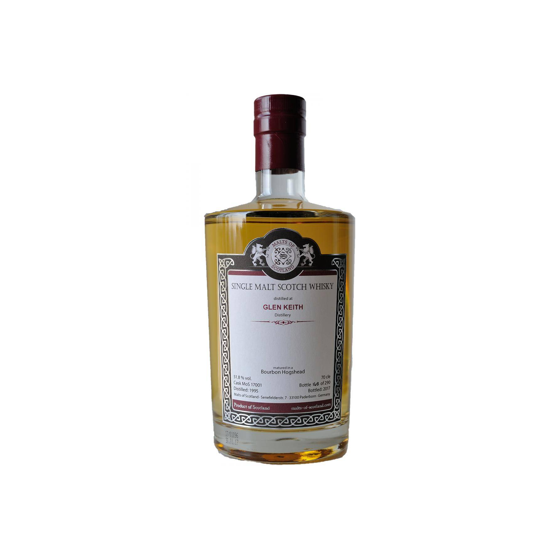 Glen Keith 1995 22 Years Single Malt Whisky