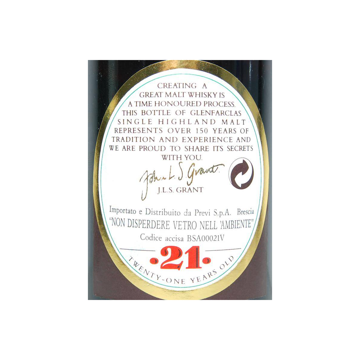 Glenfarclas 21 Years Single Malt Whisky 3