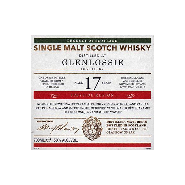 Glenlossie Old Malt Cask 1997 17 Years Single Malt Whisky 2