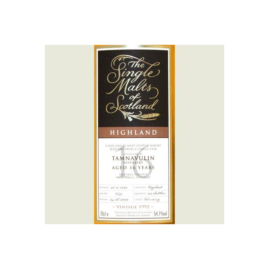 Tamnavulin The Single Malts of Scotland 1992 16 Years Single Malt Whisky 2